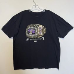 Los Angeles Lakers NBA Finals Championships 2020 Black T-Shirt Size 2XL