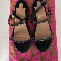 SUMMER STUDDED RED BOTTOM ESPADRILLES 10  
