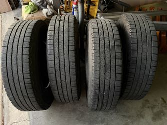 4 goodyear wrangler fortitude HT tires , LT235/80/17 