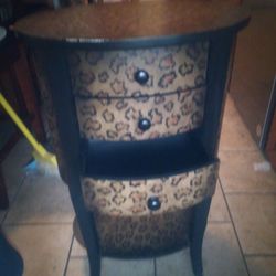 Leopard Print Night/End Table