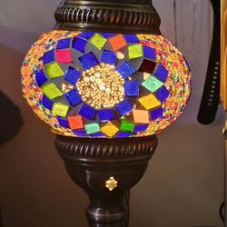 Mosaic shade bohemian style table lamp