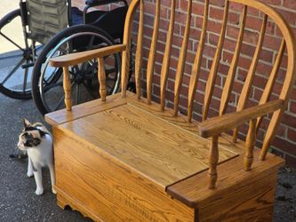Oak Bench with storage