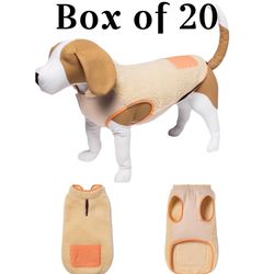 BOX OF 20 Boots Barkley Beige Orange Fuzzy XS Sherpa Pullover Vest Pocket XSmall