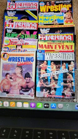 36 vintage wrestling magazines