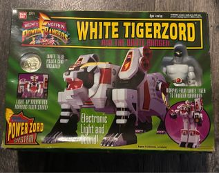 vintage 1994 Bandai White Tigerzord & White Ranger