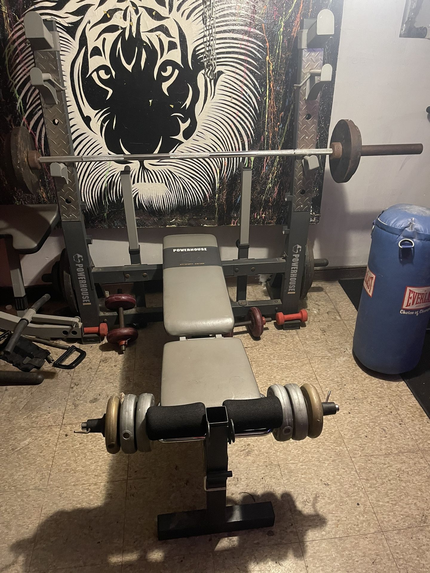 Weight Bench And Weights
