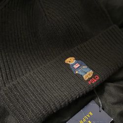 “BRAND NEW “ Polo Ralph Lauren Men's Solid Flag Bear Beanie