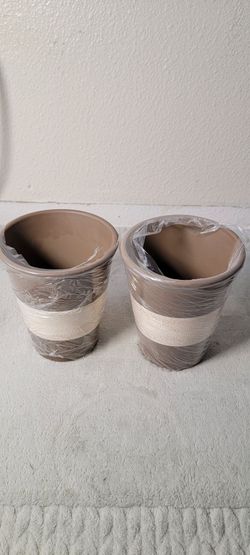 Brand New 2-Piece Ceramic Planter Pot Set