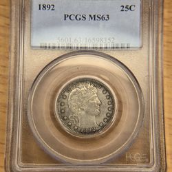 1892 Barber Quarter 
