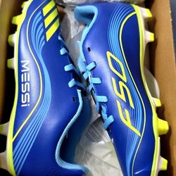 Adidas F50 Messi Club FG/MG J Soccer Cleats White Red JP7458 Youth Size [3 1/2] NIB