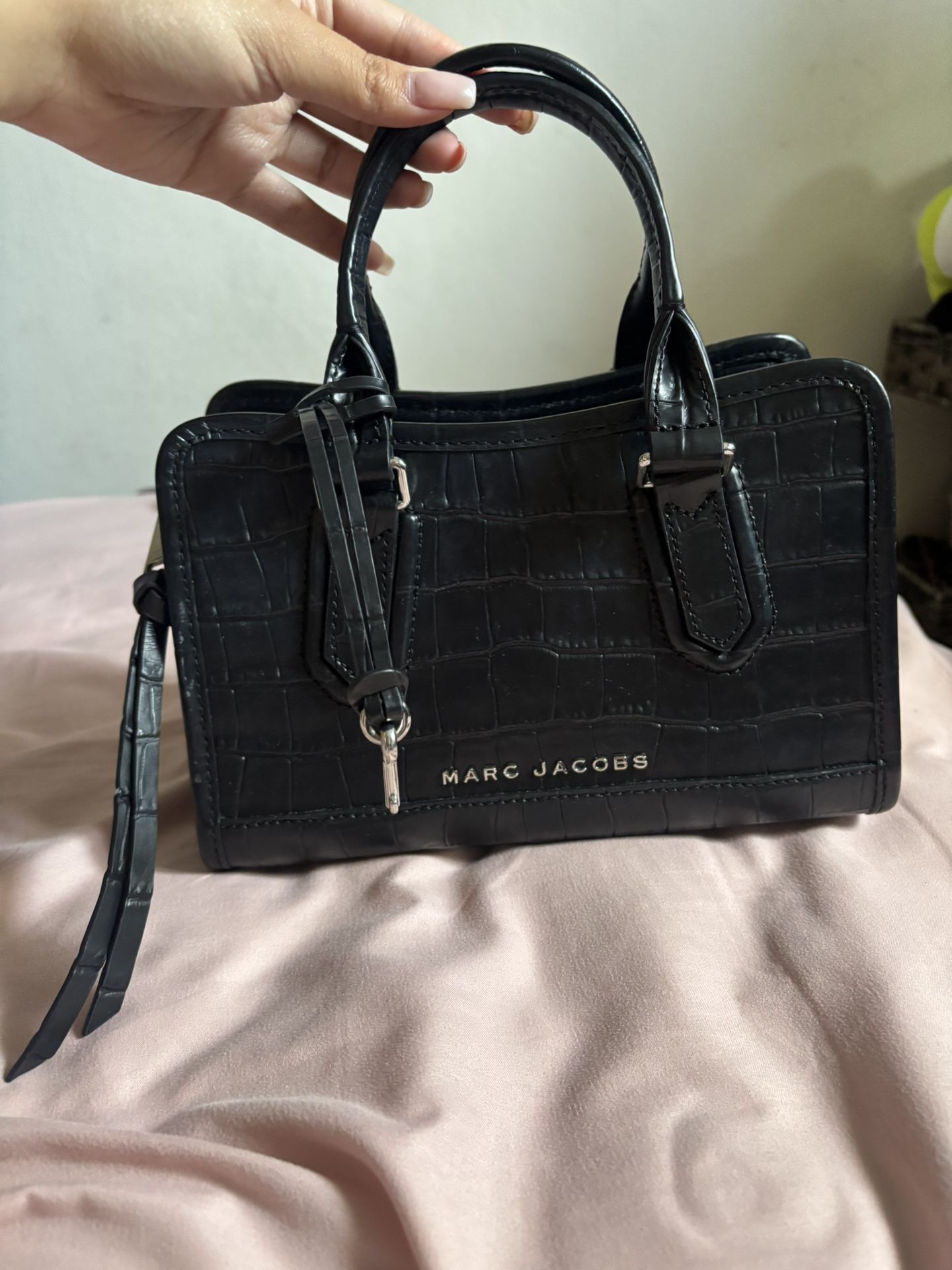 Marc Jacobs Croc- Embossed Leather Satchel