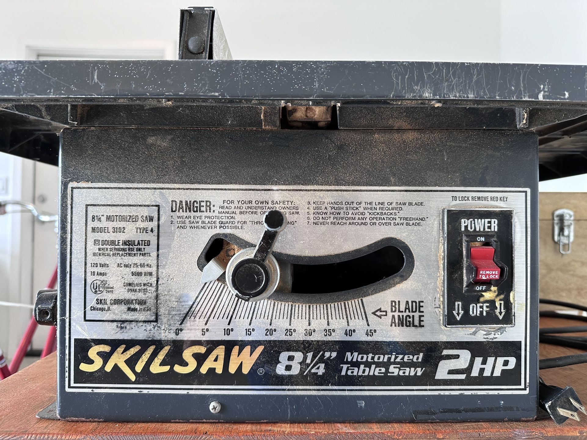 Skilsaw 8 1/4” Motorized Table Saw 2 HP for Sale in