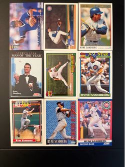 Chicago Cubs Vintage Hall of Fame Card Lot (57 Cards) - Sandberg, Maddux, Sosa