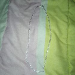 20" 925 Silver Plated Figaro Chain Necklace 