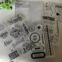 “FRIEND” Themed Clear Stamp Set BUNDLE