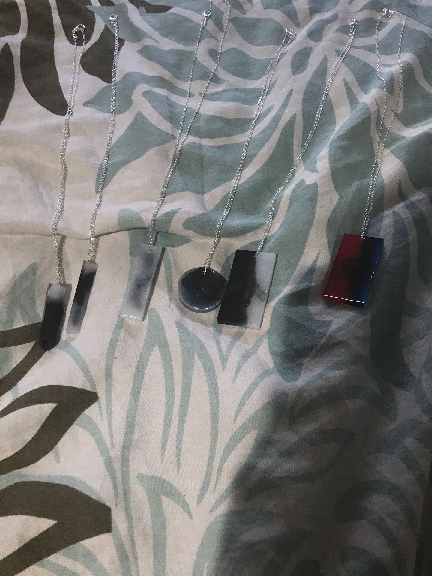 Epoxy necklaces
