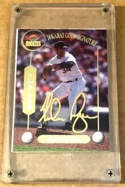 1994 Signature Rookies Nolan Ryan 24 Karat Gold Signature 1/7750 In Hard Case