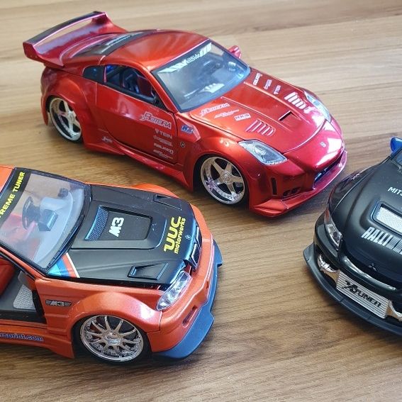 3 Diecast Rare Cars Kentoys Jada, BMW M3 Nissan Z 350z Mitsubishi
