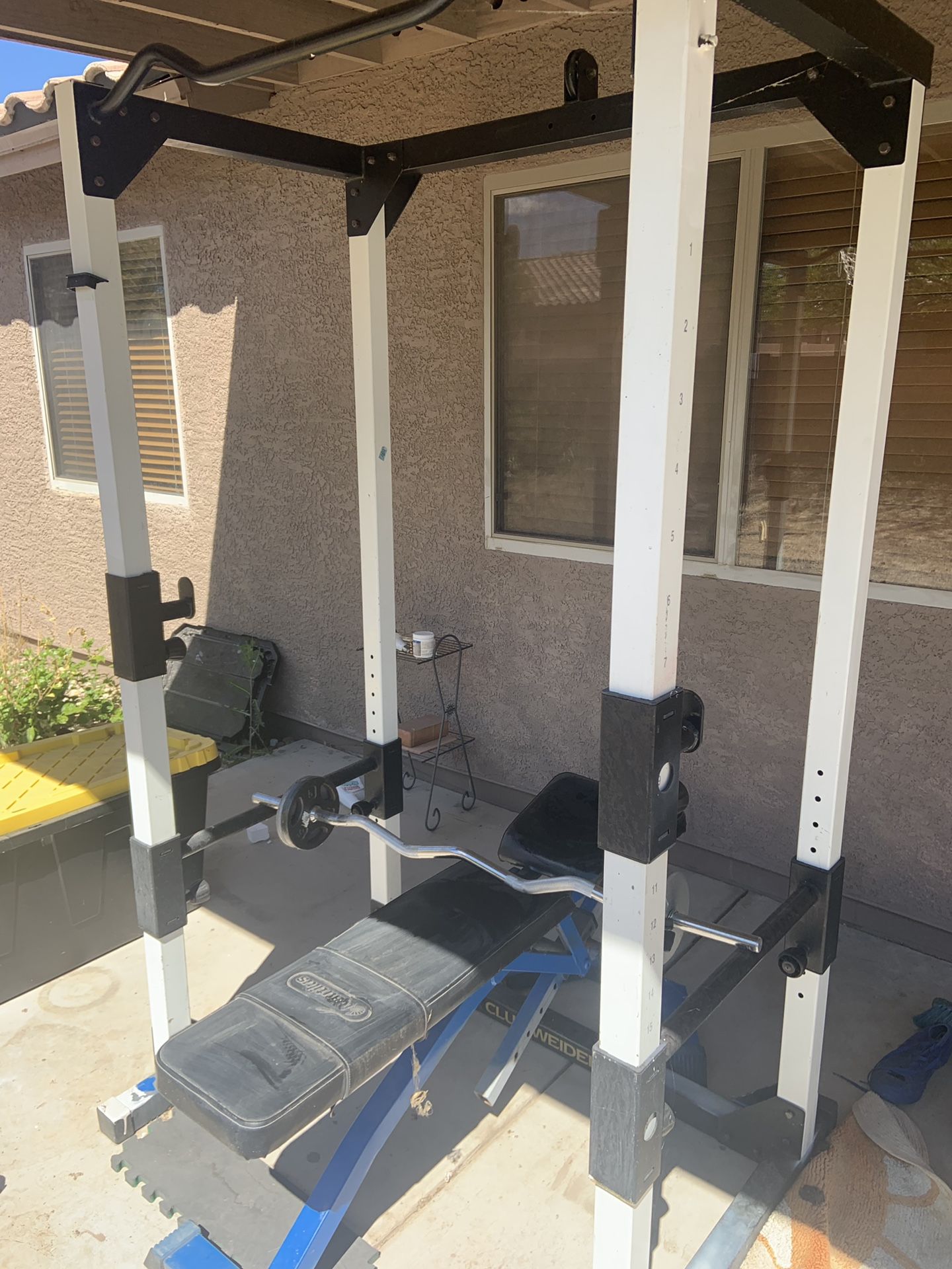 Weider rack and nautilus bench