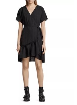 ALLSAINTS Rene Wrap Dress Size 4