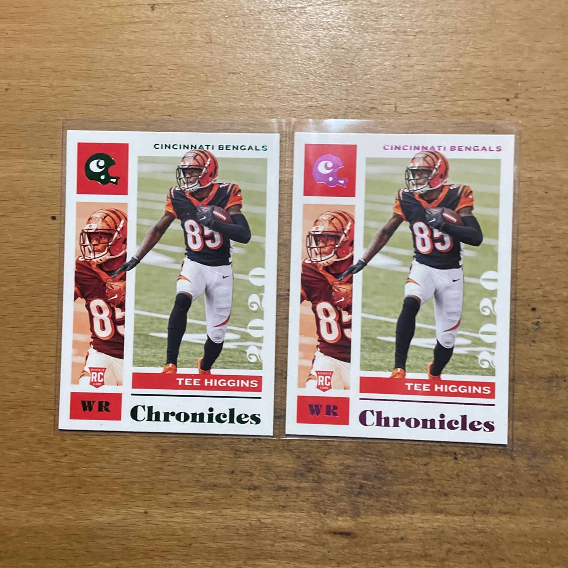 2020 CHRONICLES TEE HIGGINS 2 CARD ROOKIE LOT