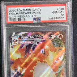 Pokemon TCG Charizard VMAX Darkness Ablaze 20/189 SWSH PSA 10