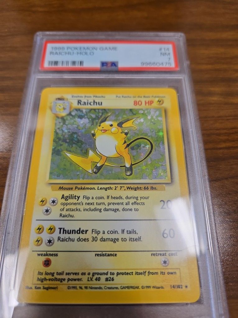 Raichu Base Set #14 Psa 7