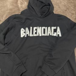 Black Balenciaga Hoodie Large
