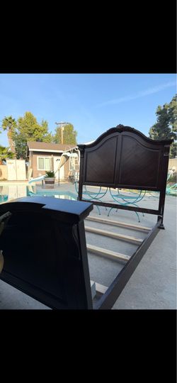 Wooden Bed Frame and Dresser