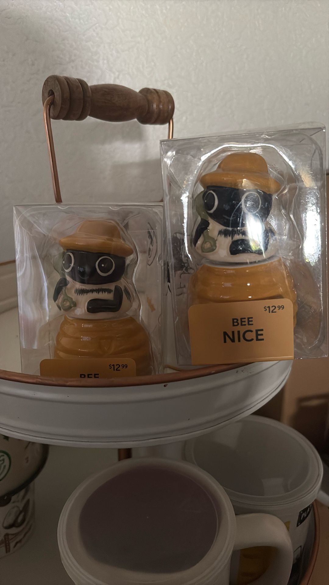 two Bee Salt and Pepper shakers