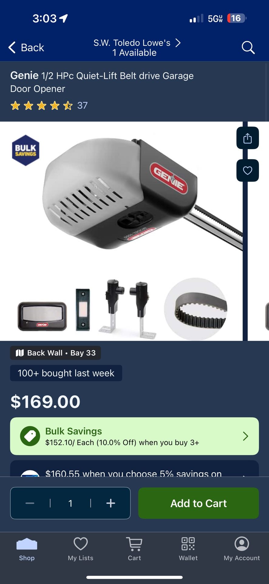 Brand New Garage Door Opener