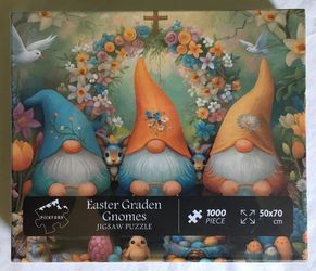 Easter Graden Gnomes Jigsaw Puzzle 1000 piece Pickforu