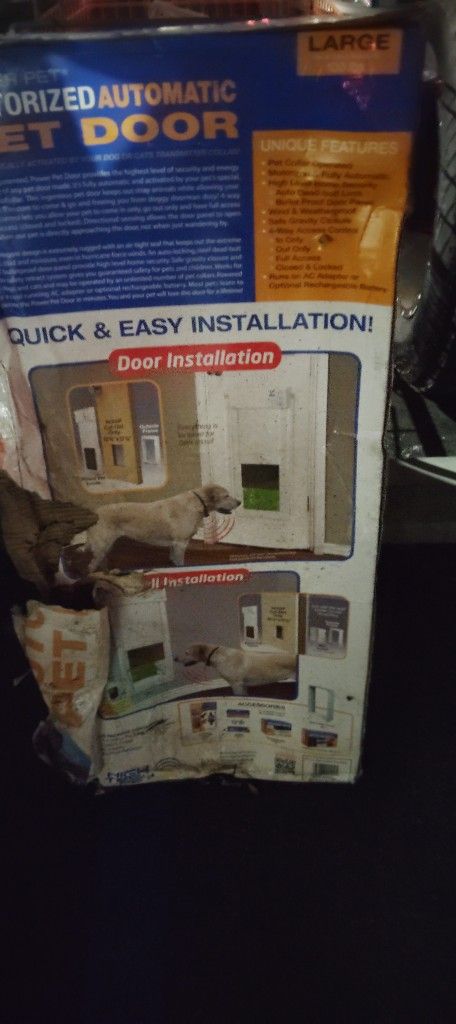 Automatic Dog Door For Large Dogs Up To 100 Lb
