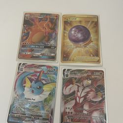 4 pokémon cards 