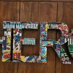 Vintage Marvel Comic Wall Art - Kids Room