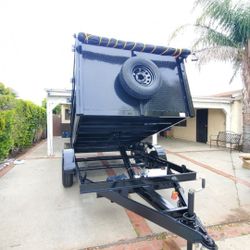 BRAND NEW DUMP TRAILER 8X12X4 12,000 LBS HYDRAULIC SYSTEM ROLLING TARP AND SPARE TIRE LED LIGHTS TITLE IN HAND READY FOR WORK FOR ANY QUESTION TEXT ME