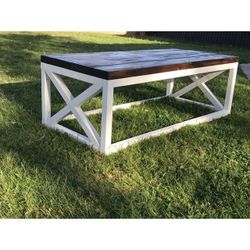 Farmhouse rustic coffee table