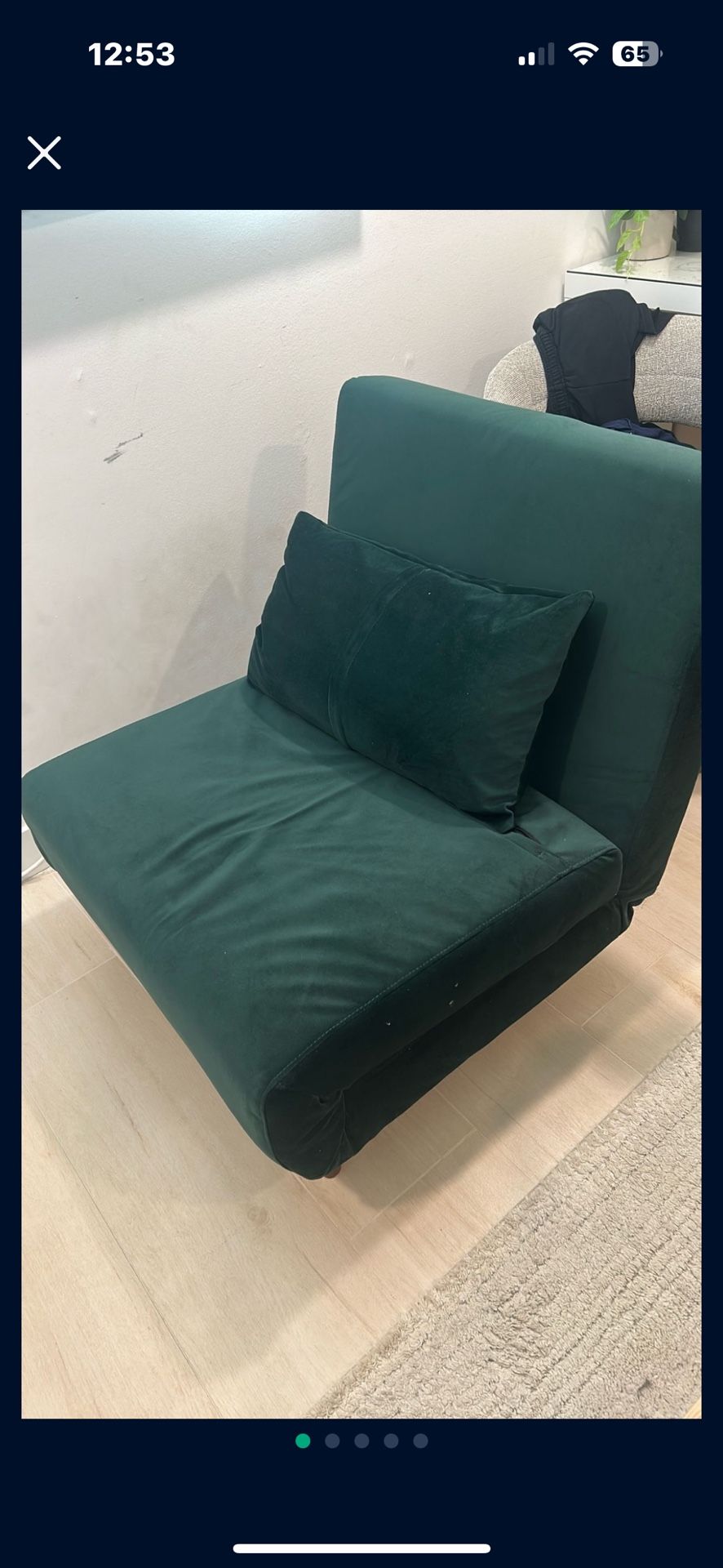 Wayfair Mercury Row Pull Out Bed/Chair In Emerald Green ✨PENDING PICK UP✨