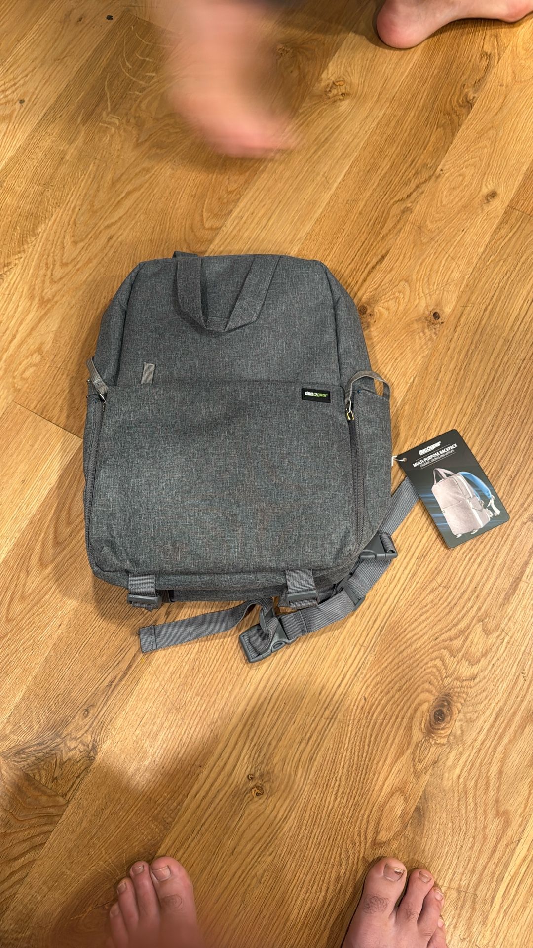 Deco Gear Multifunction Camera Backpack for DSLR & Mirrorless Cameras, Pro Lenses, and Accessories, w/Rain Cover (Gray)