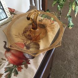 11” Round Desert Tray W/Handle-$10