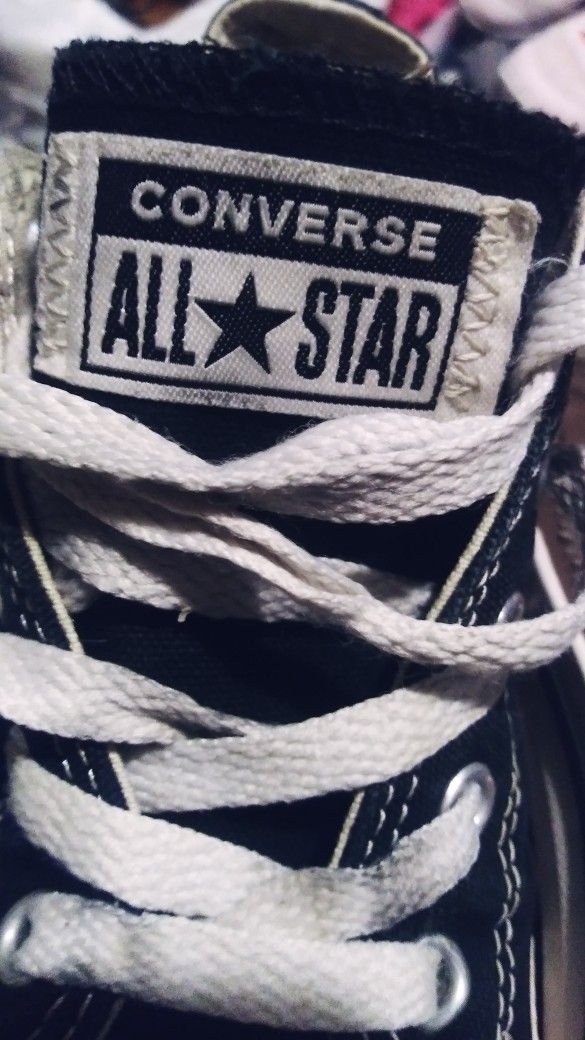 Kids Converse Black N WHITE Chucks Size 13 Boys Or Girls Great Condition