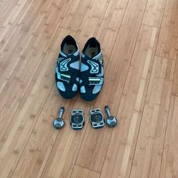 Speed play pedals and riding shoes