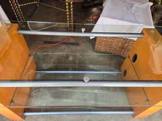Entertainment glass table