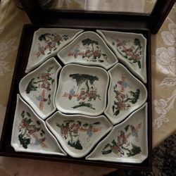 This Is  Platea Chinos  Cerámica Family Rose For Candy Or dry. Frut  Sweet  meat Tray 