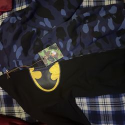 BAPE x DC Batman Split Color Camo Full Zip Hoodie 