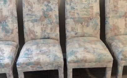 Parson chairs very comfy beach theme set of 4