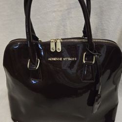 Adrienne Vittadini patent leather dome satchel in