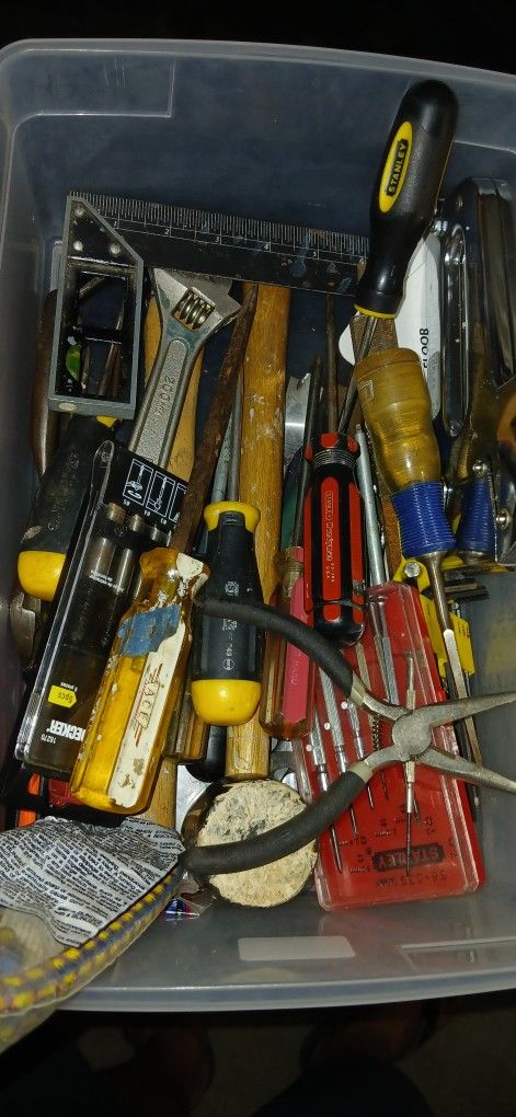 Bin of Miscellaneous Tools And Stuff
