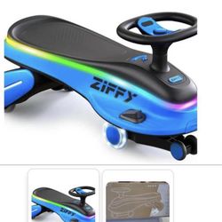 New Blue ZIFFY Toddler Electric Scooter Wiggle Car Blue 360° Spin