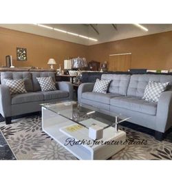 2- Pc Sofa Set Loveseat & Sofa